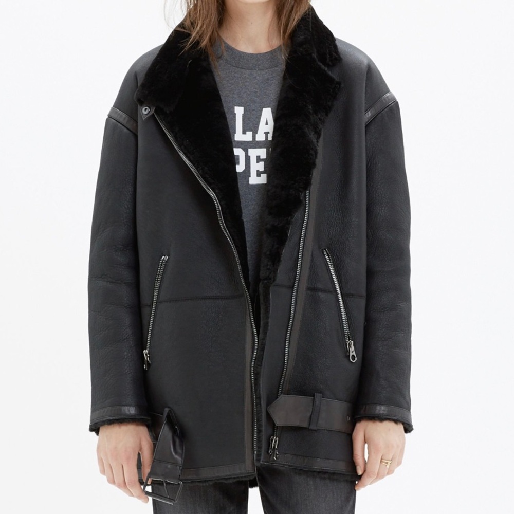 Madewell - Genuine Shearling Bassline Coat - XS